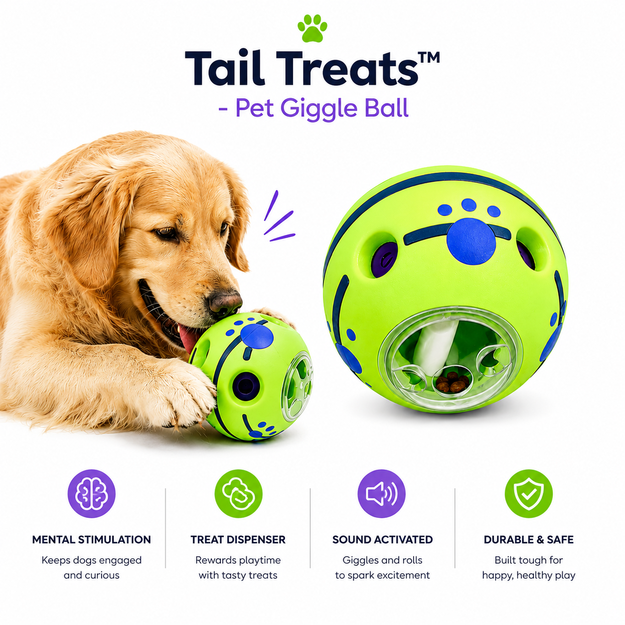 Tail Treats™ - Pet Giggle Ball